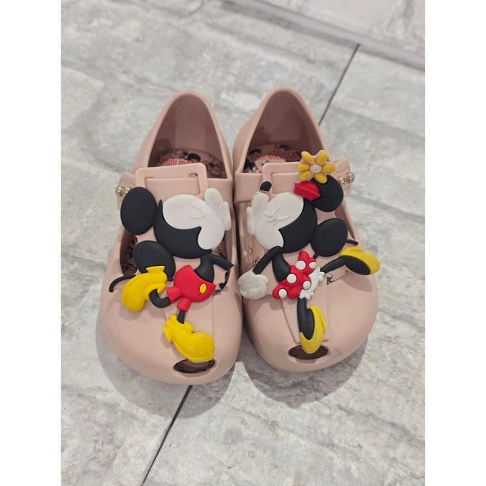 Mini Melissa Mickey and Minnie Mouse‎ Light Pink Clog Shoe size 5
